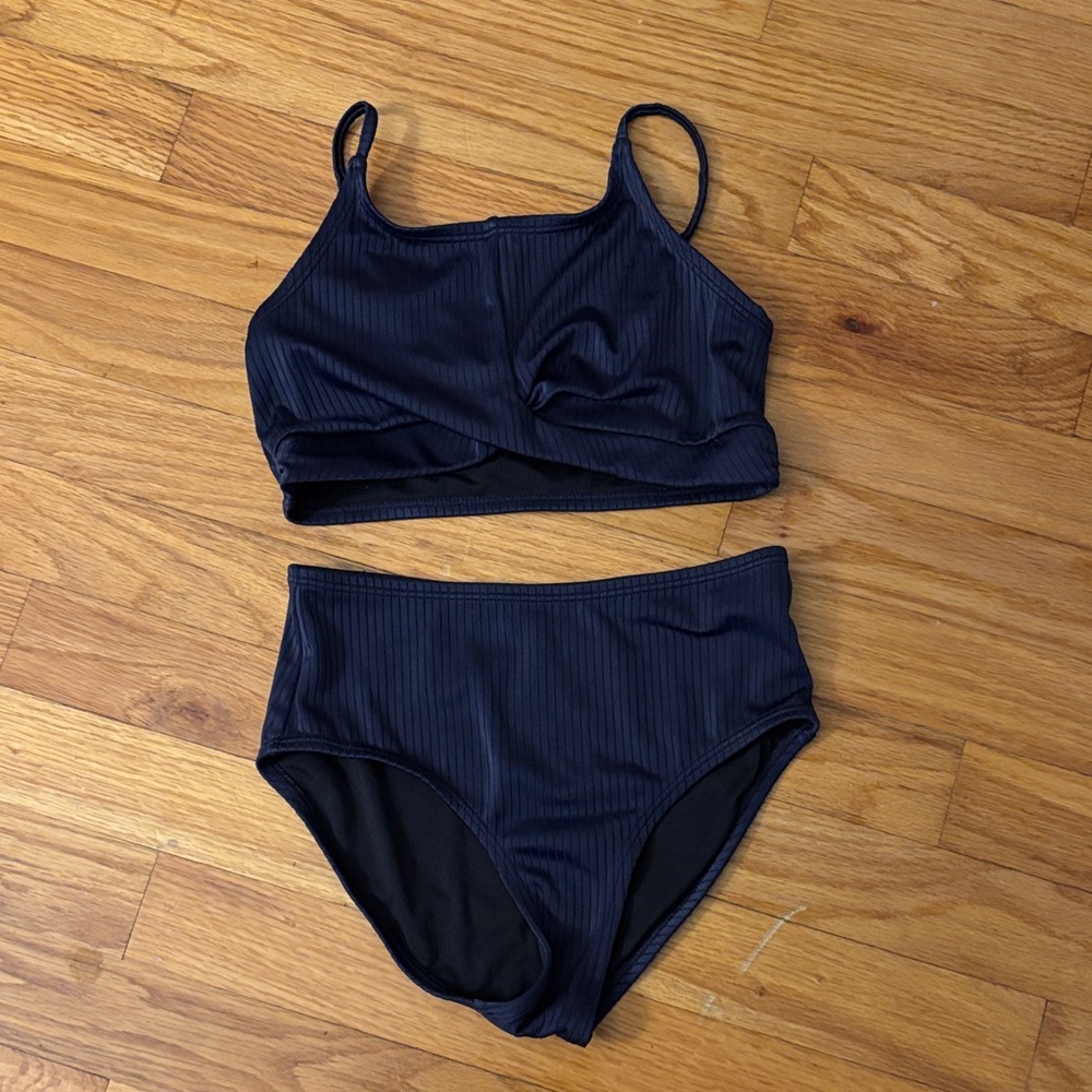 Old Navy Dark Blue Ribbed Swimwear